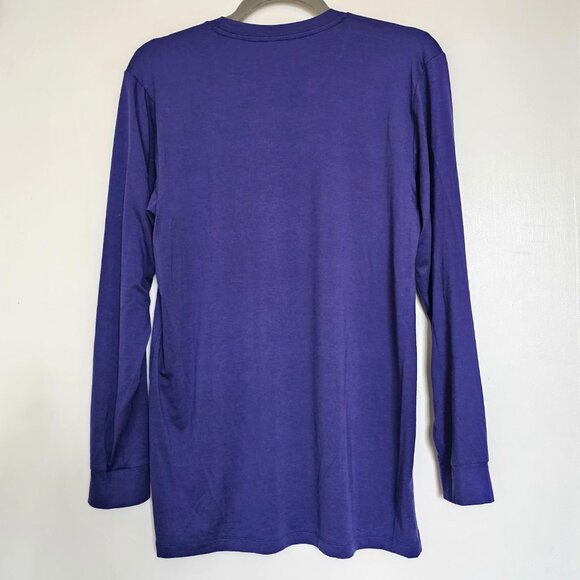 Uniqlo Heattech Lightweight Base Layer Long Sleeve Tee T-Shirt Top, M, Blue - Picture 3 of 7